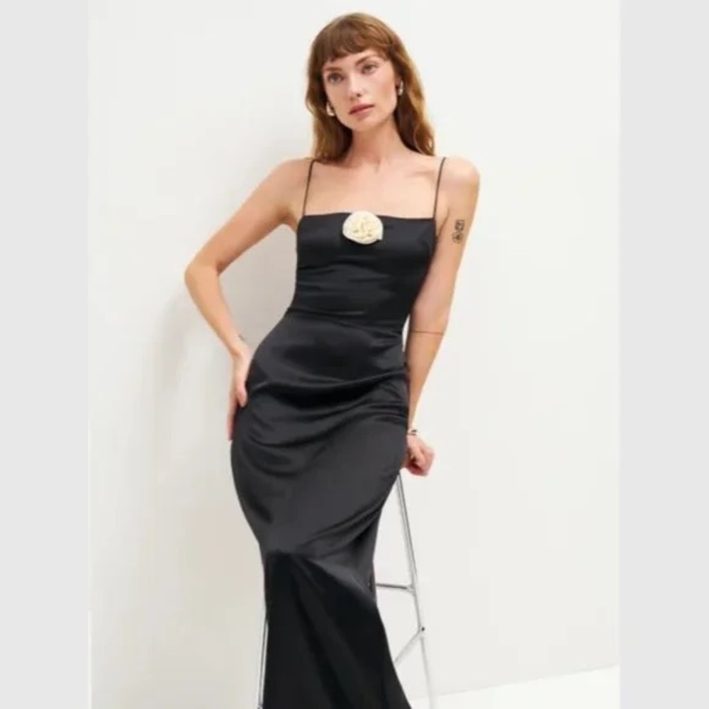 Reformation Frankie Silk Dress